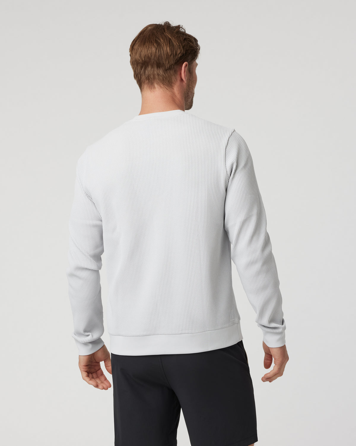 Vuori Jamestown Crew Men's Frost Grey Waffle Crewneck