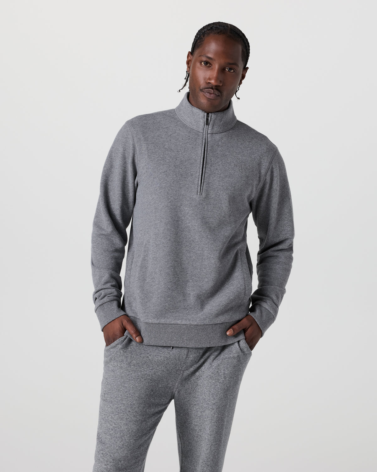 Vuori Cypress 1/4 Zip 2.0 Heather Grey