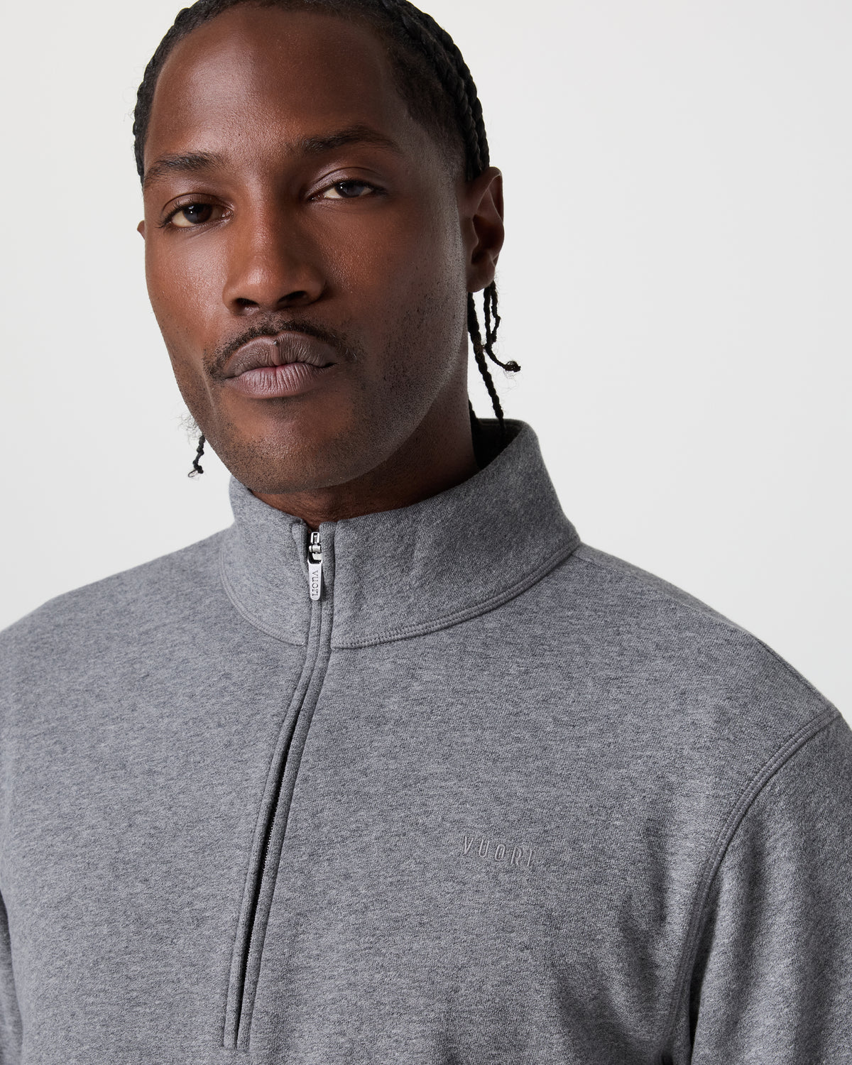 Vuori Cypress 1/4 Zip 2.0 Heather Grey