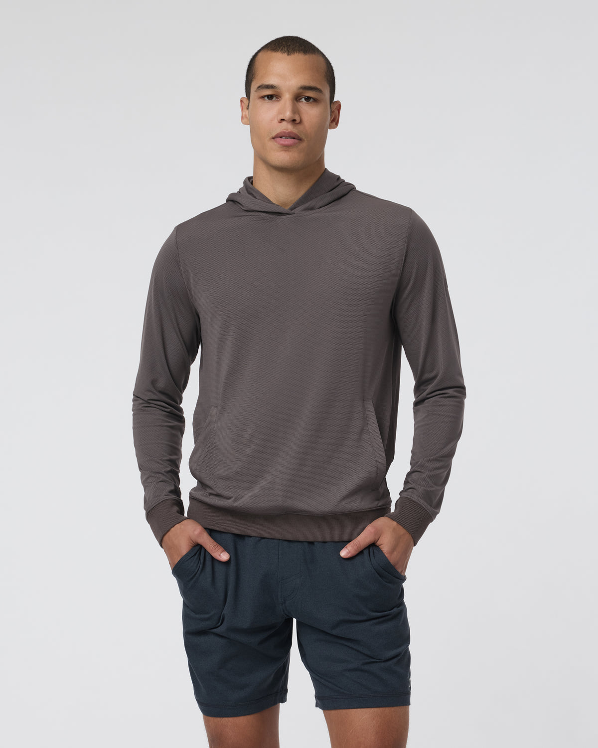 Vuori Double Mesh Hoodie Warm Grey