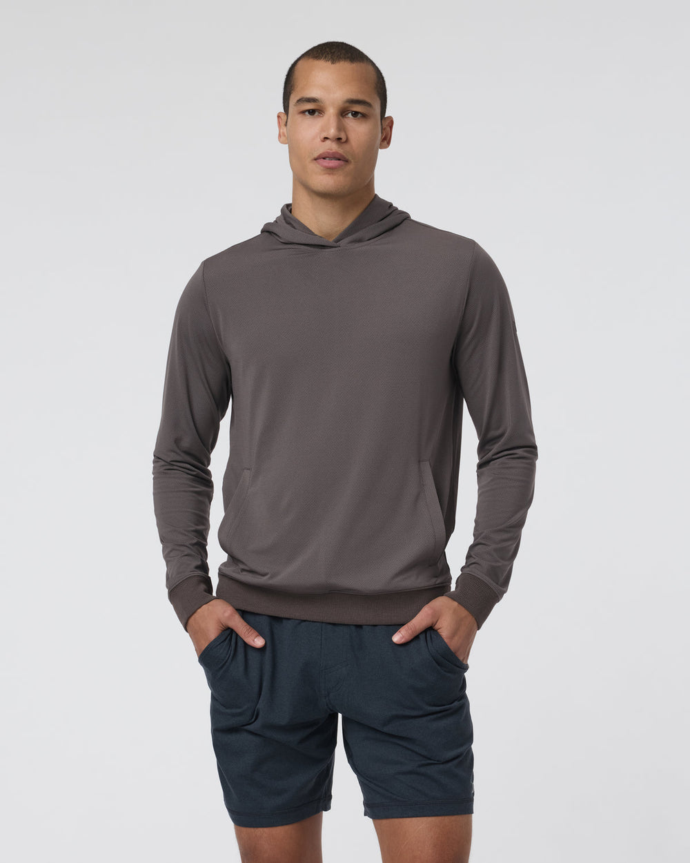 Vuori Double Mesh Hoodie Warm Grey