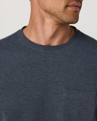 Vuori Jeffreys Crew 2.0 Men's Navy Heather Pullover Crewneck