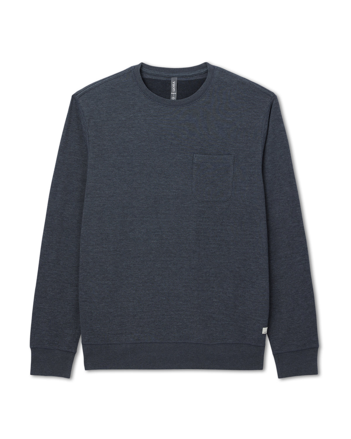 Vuori Jeffreys Crew 2.0 Men's Navy Heather Pullover Crewneck