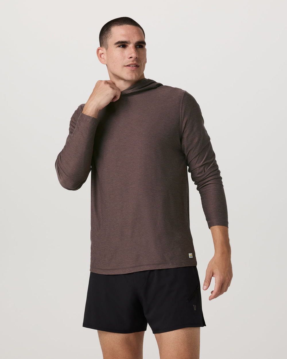 Vuori Strato Tech Hoodie Men's Huckleberry Heather Hoodie