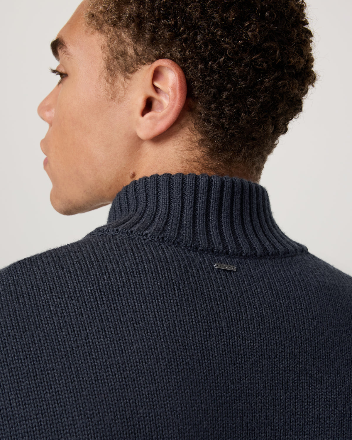 Vuori Denver Full Zip Sweater Men's Navy Zip Sweater