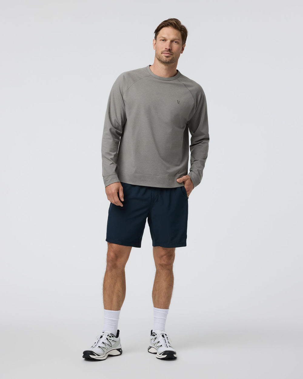 Vuori Coronado Crew Dolomite Heather