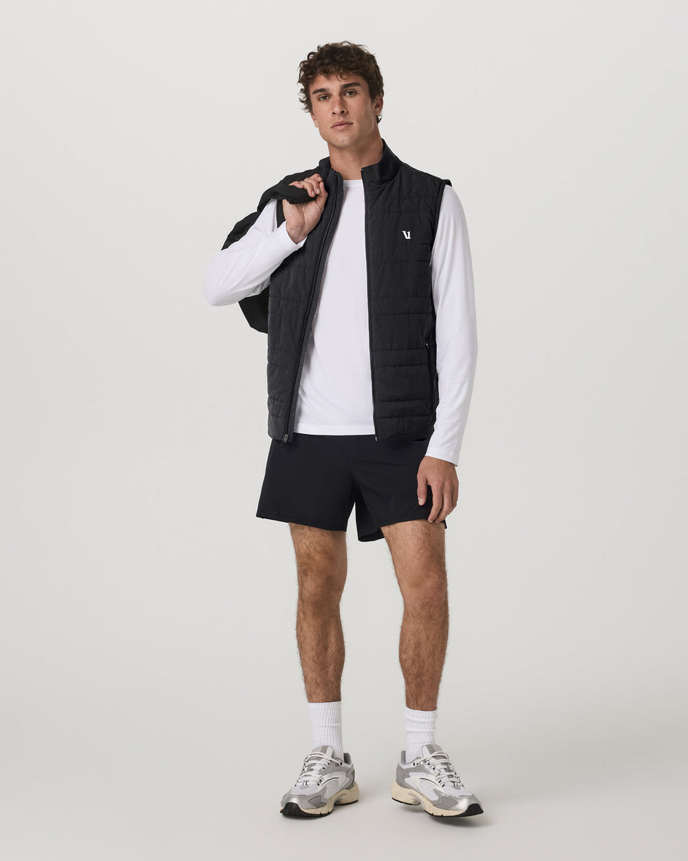 Vuori Sunday Insulated Hybrid Vest Men's Black Training Vest