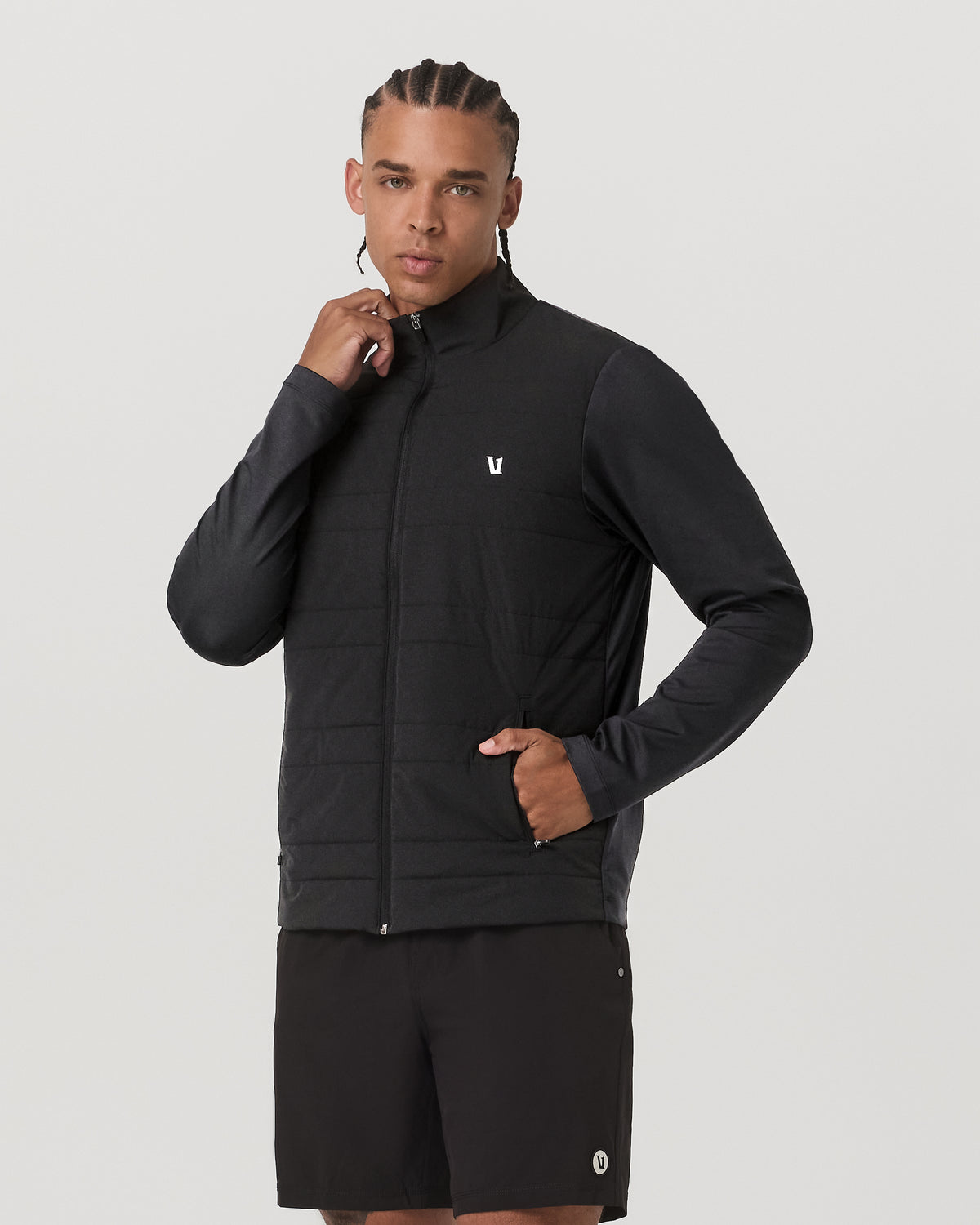 Vuori Sunday Insulated Hybrid Jacket Men's Black Training Jacket