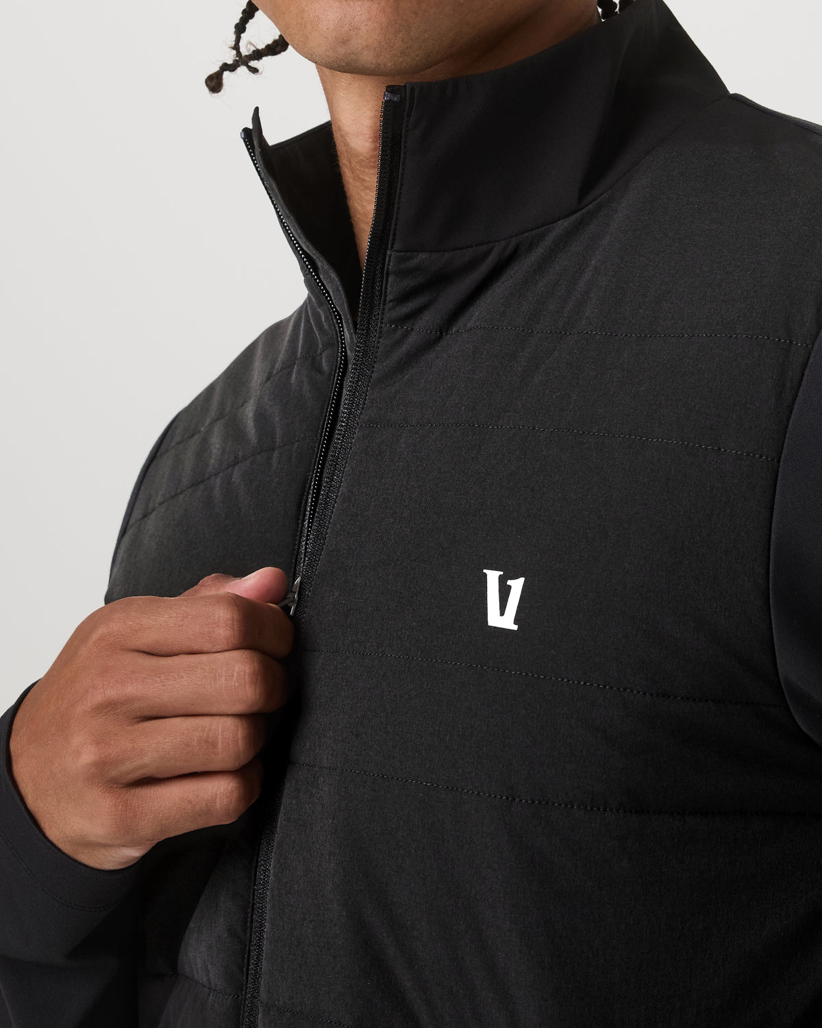 Vuori Sunday Insulated Hybrid Jacket Men's Black Training Jacket