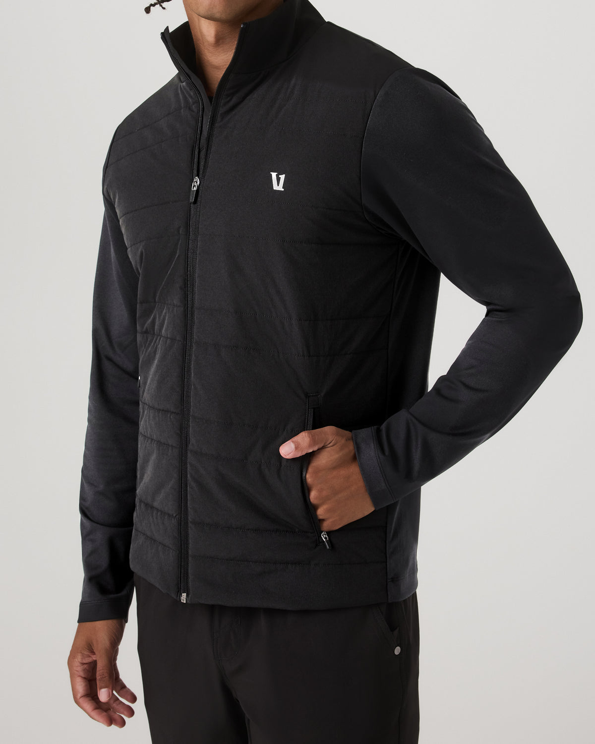Vuori Sunday Insulated Hybrid Jacket Men's Black Training Jacket