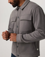 Vuori Seaside Shirt Jacket Men's Cavern Grey Lifestyle Jacket