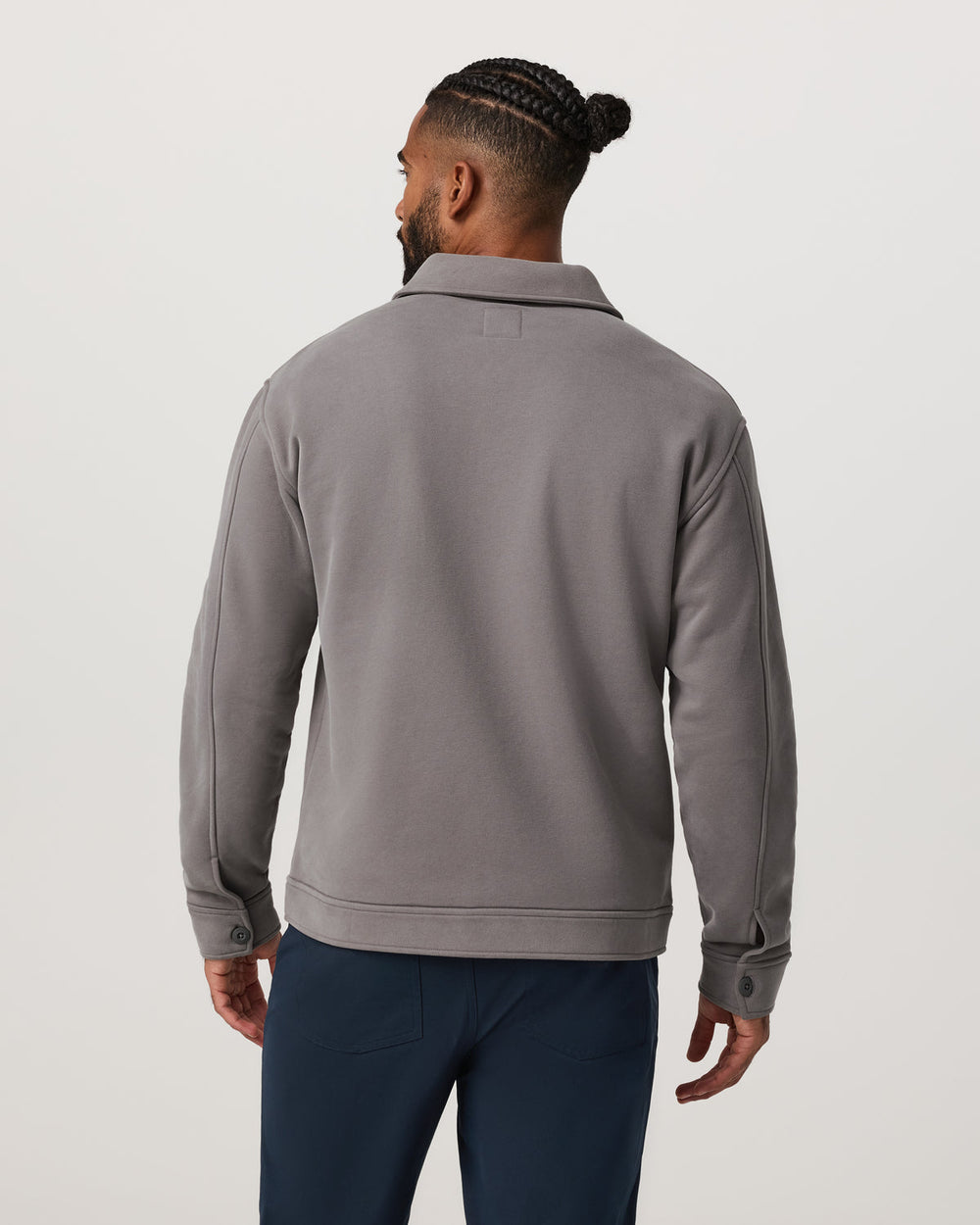 Vuori Seaside Shirt Jacket Men's Cavern Grey Lifestyle Jacket