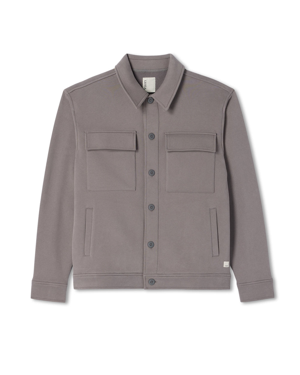 Vuori Seaside Shirt Jacket Men's Cavern Grey Lifestyle Jacket