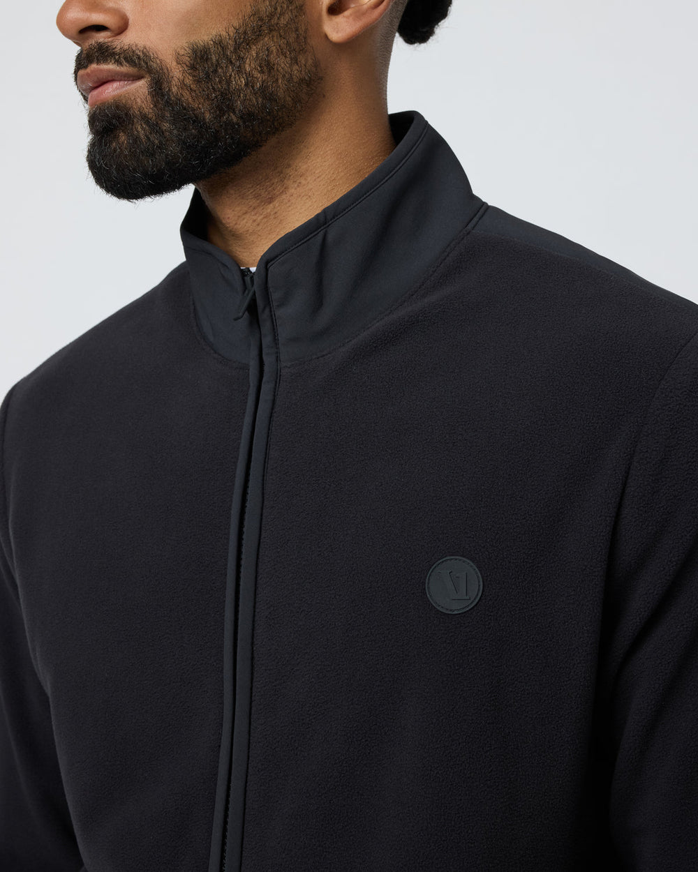 Vuori Aspen Full Zip Jacket Black Fleece Jacket