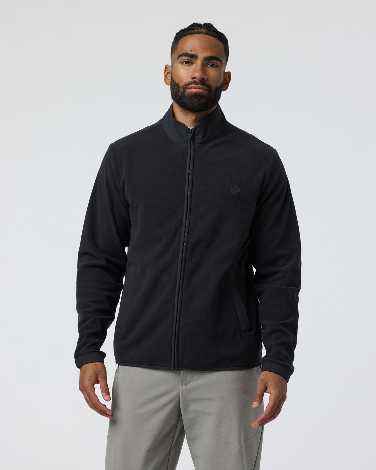 Vuori Aspen Full Zip Jacket Black Fleece Jacket