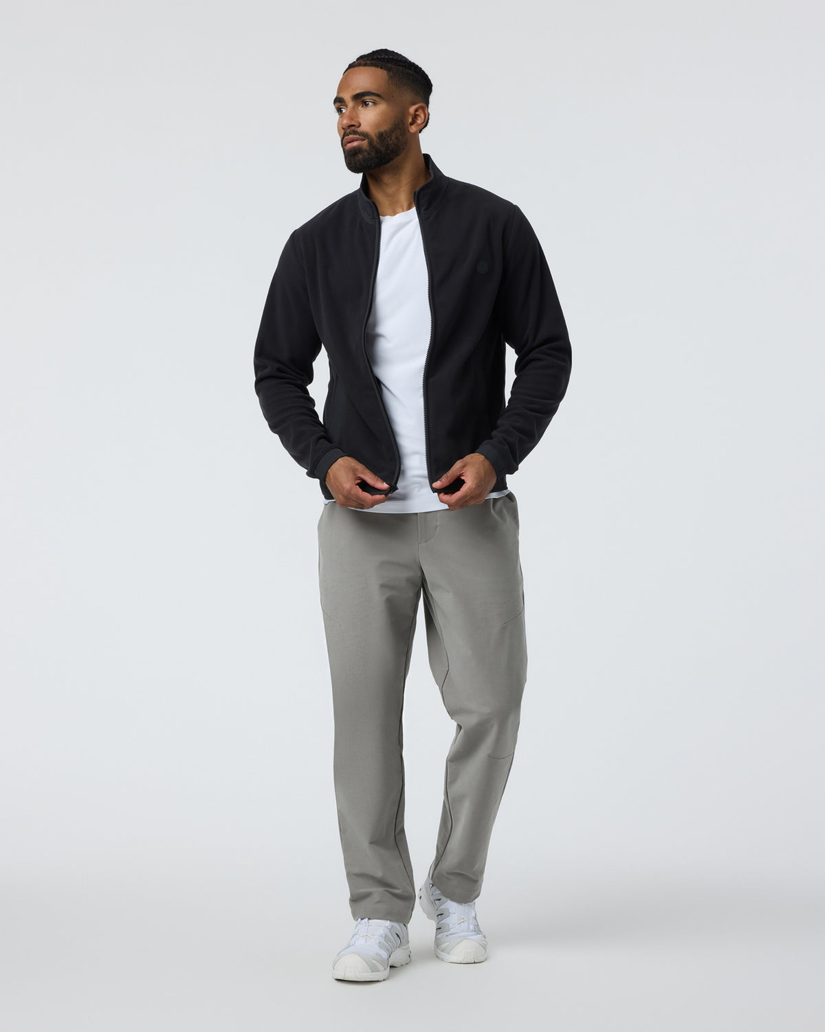 Vuori Aspen Full Zip Jacket Black Fleece Jacket