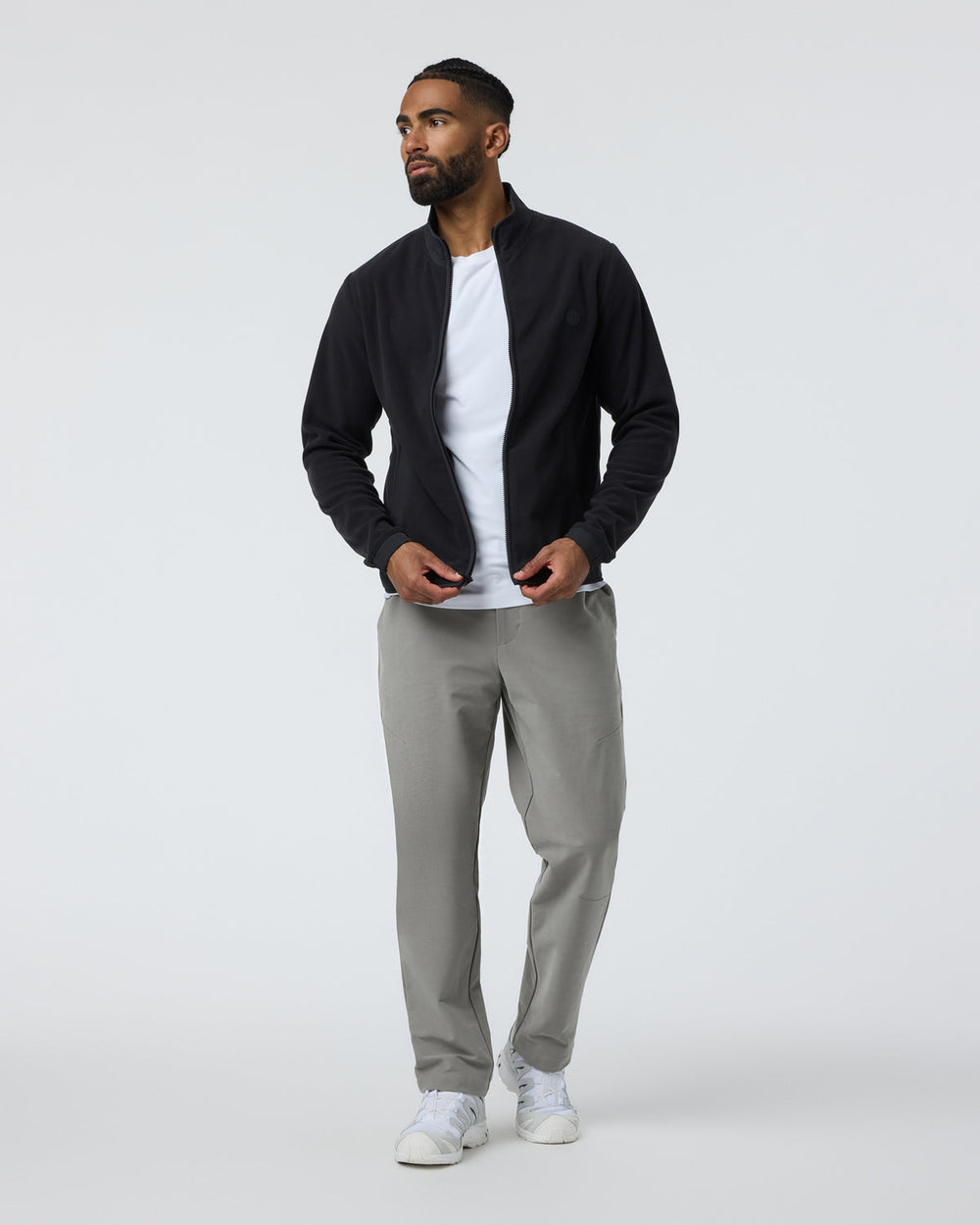 Vuori Aspen Full Zip Jacket Black Fleece Jacket