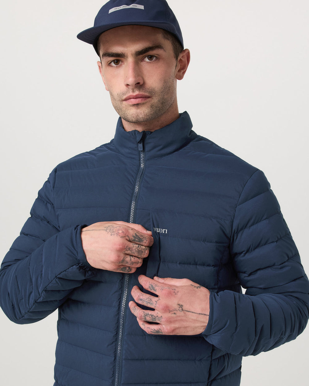 Vuori Men's Steadfast Insulated Full Zip Jacket Blue Coast
