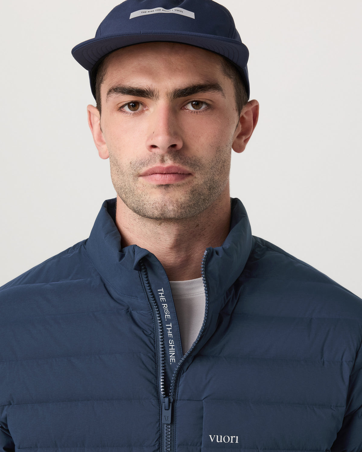 Vuori Men's Steadfast Insulated Full Zip Jacket Blue Coast