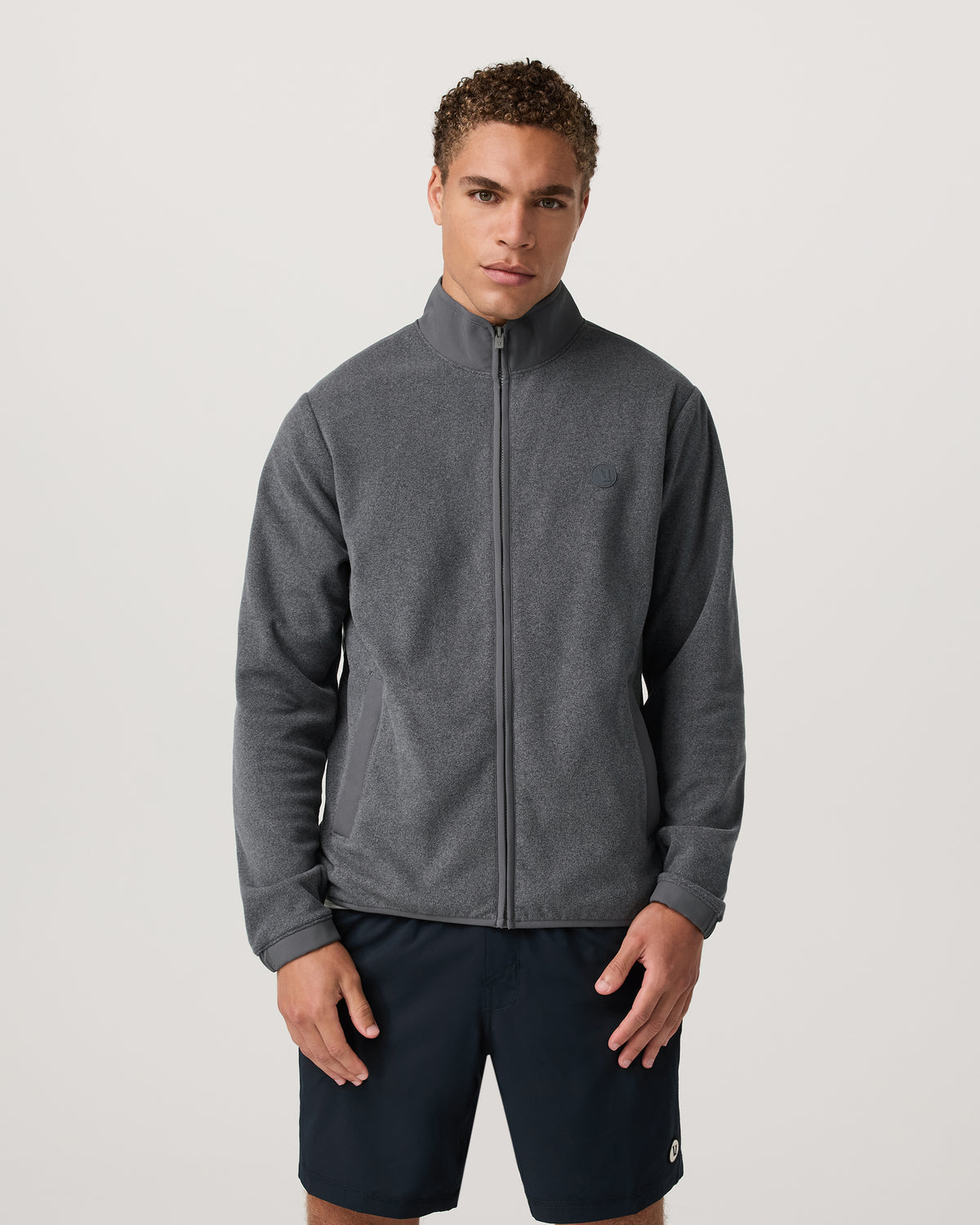 Vuori Aspen FZ Jacket Men's Heather Grey Full-Zip Jacket