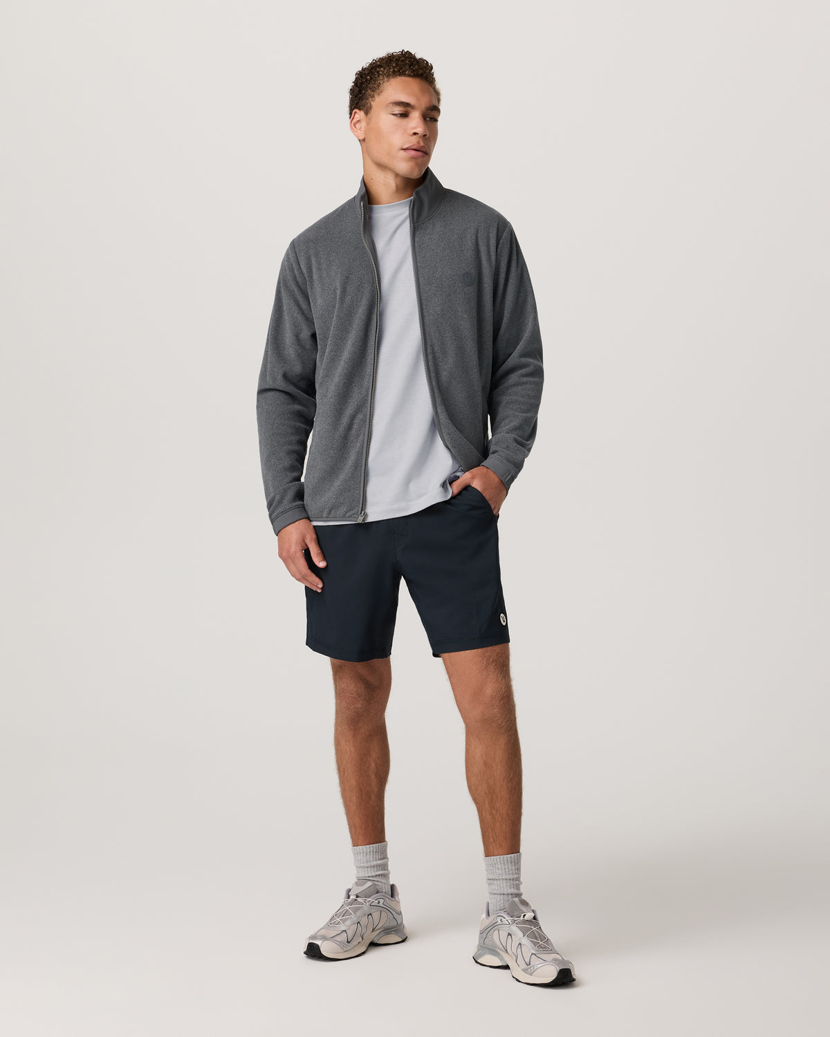 Vuori Aspen FZ Jacket Men's Heather Grey Full-Zip Jacket