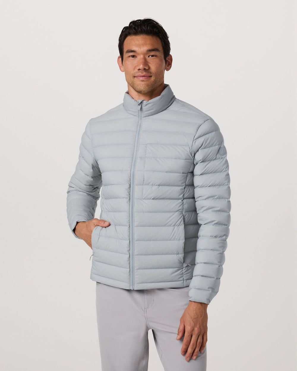 Vuori Steadfast Insulated Full Zip Jacket Men's Sea Fog Jacket