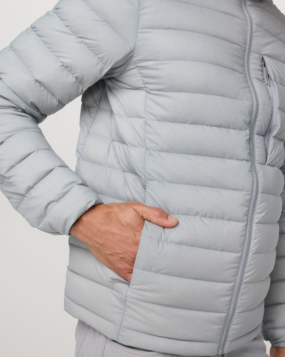 Vuori Steadfast Insulated Full Zip Jacket Men's Sea Fog Jacket