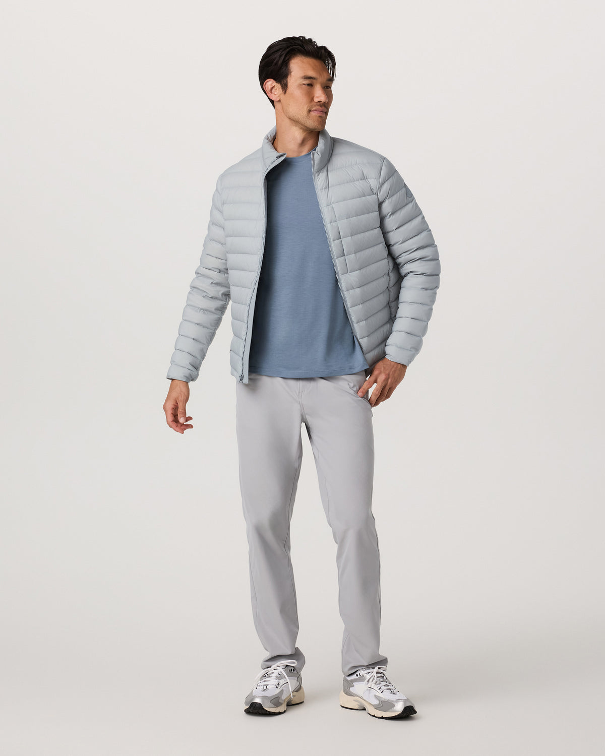 Vuori Steadfast Insulated Full Zip Jacket Men's Sea Fog Jacket