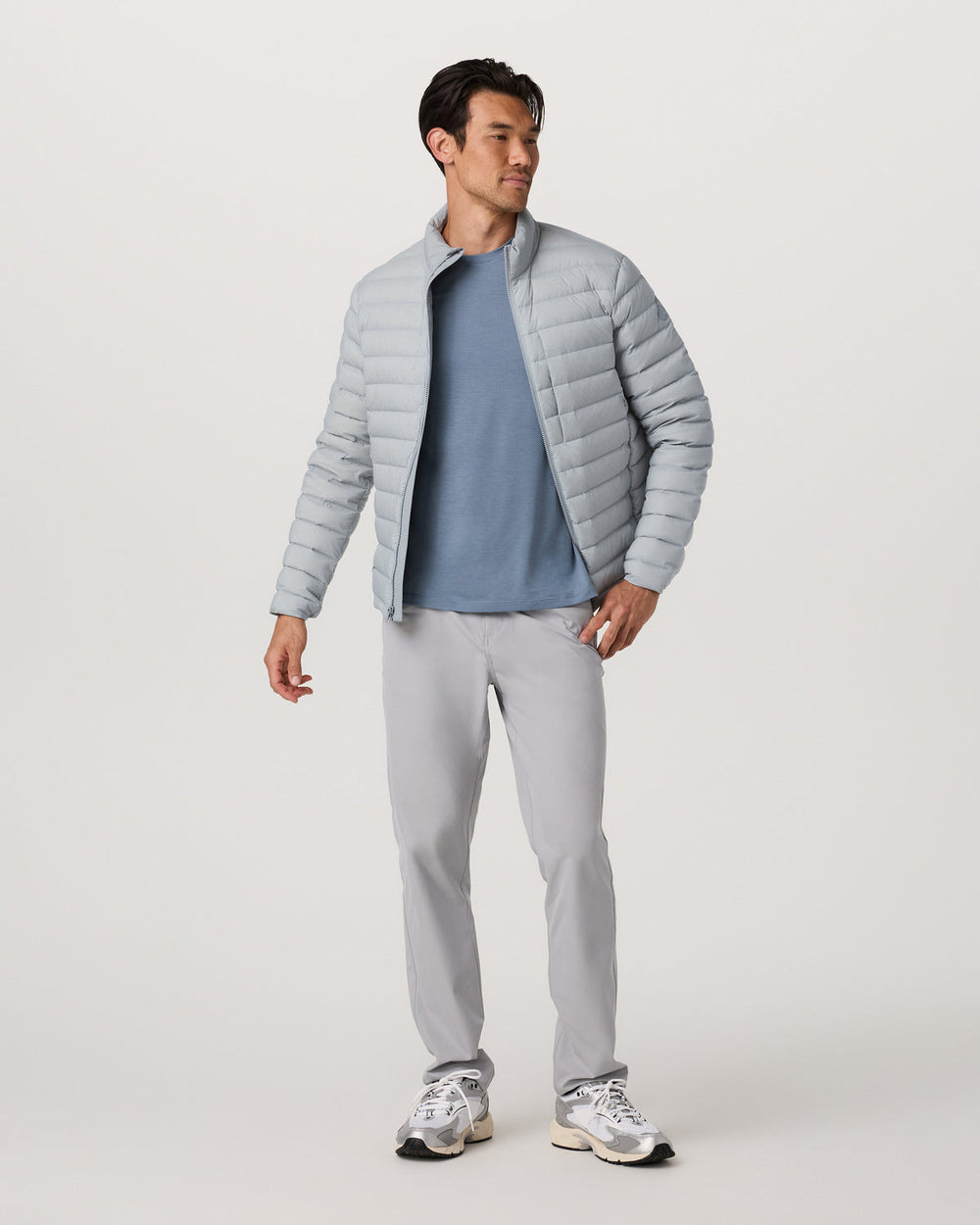 Vuori Steadfast Insulated Full Zip Jacket Men's Sea Fog Jacket