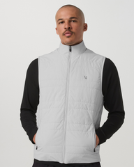 Vuori Sunday Insulated Hybrid Vest Frost Grey Training Vest