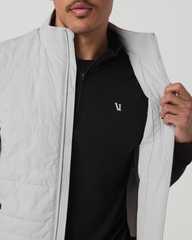 Vuori Sunday Insulated Hybrid Vest Frost Grey Training Vest