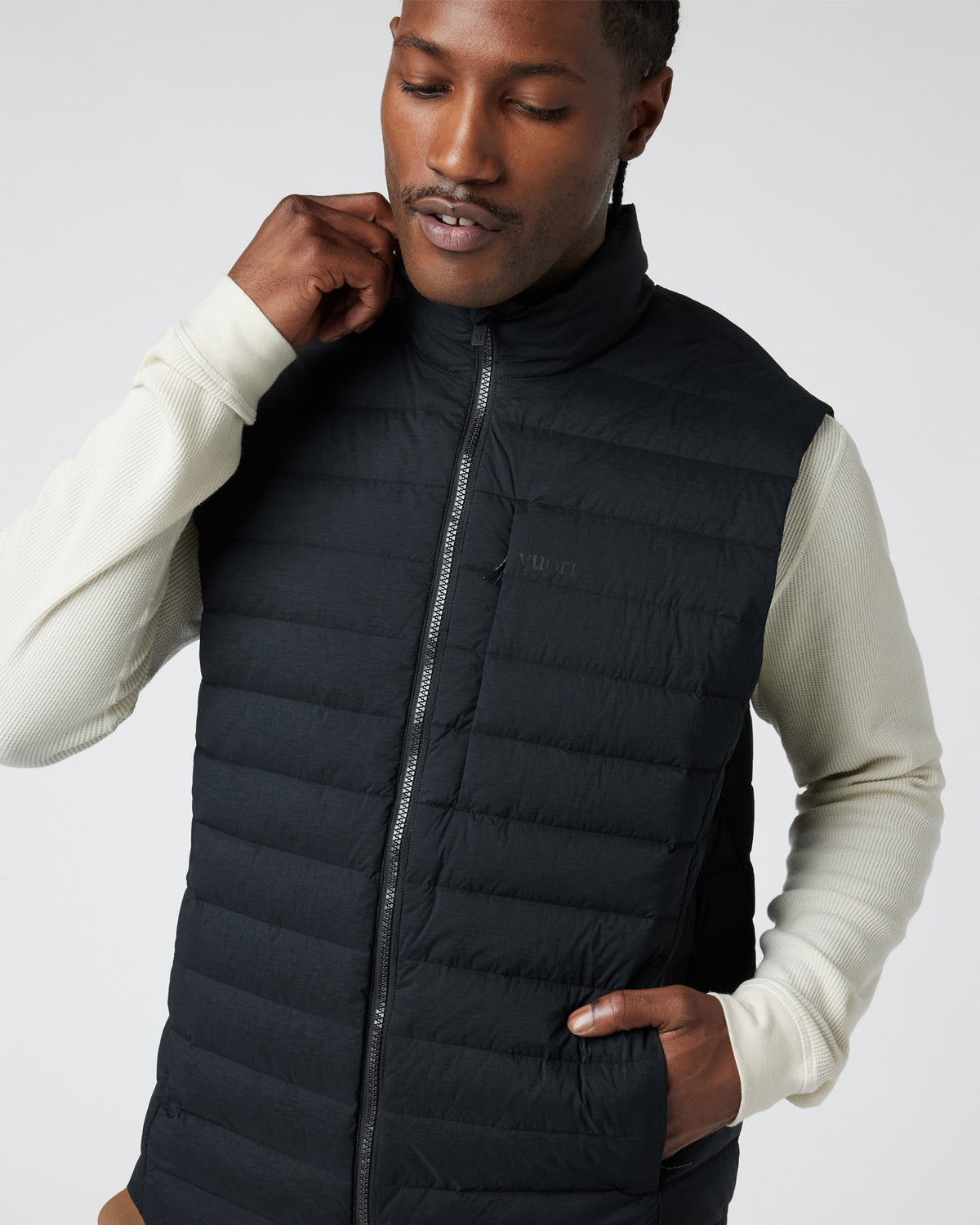 Vuori Steadfast Insulated Vest Men's Black Down Vest