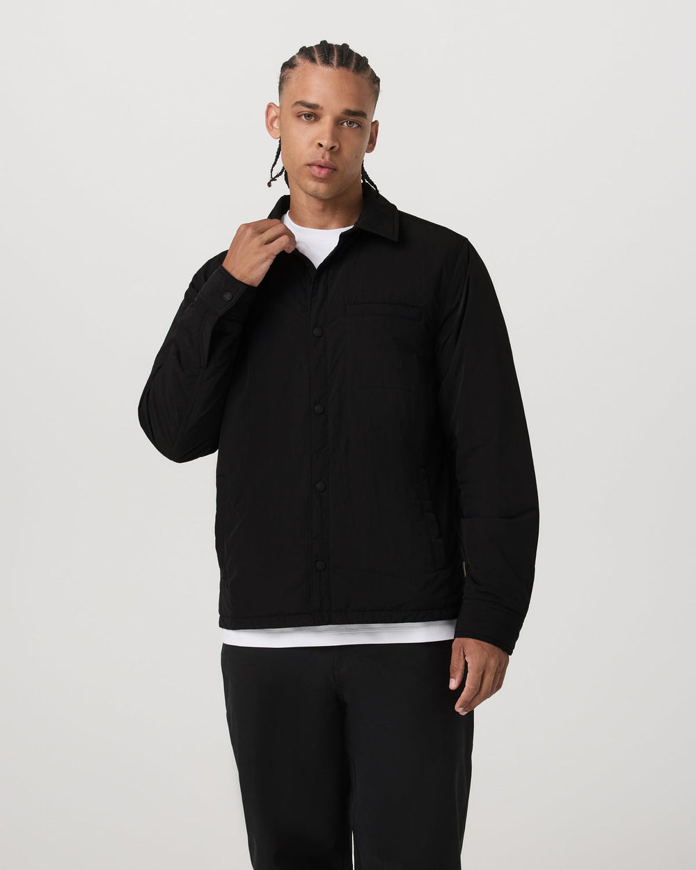 Vuori Nomad Insulated Shirt Jacket Men's Black Jacket