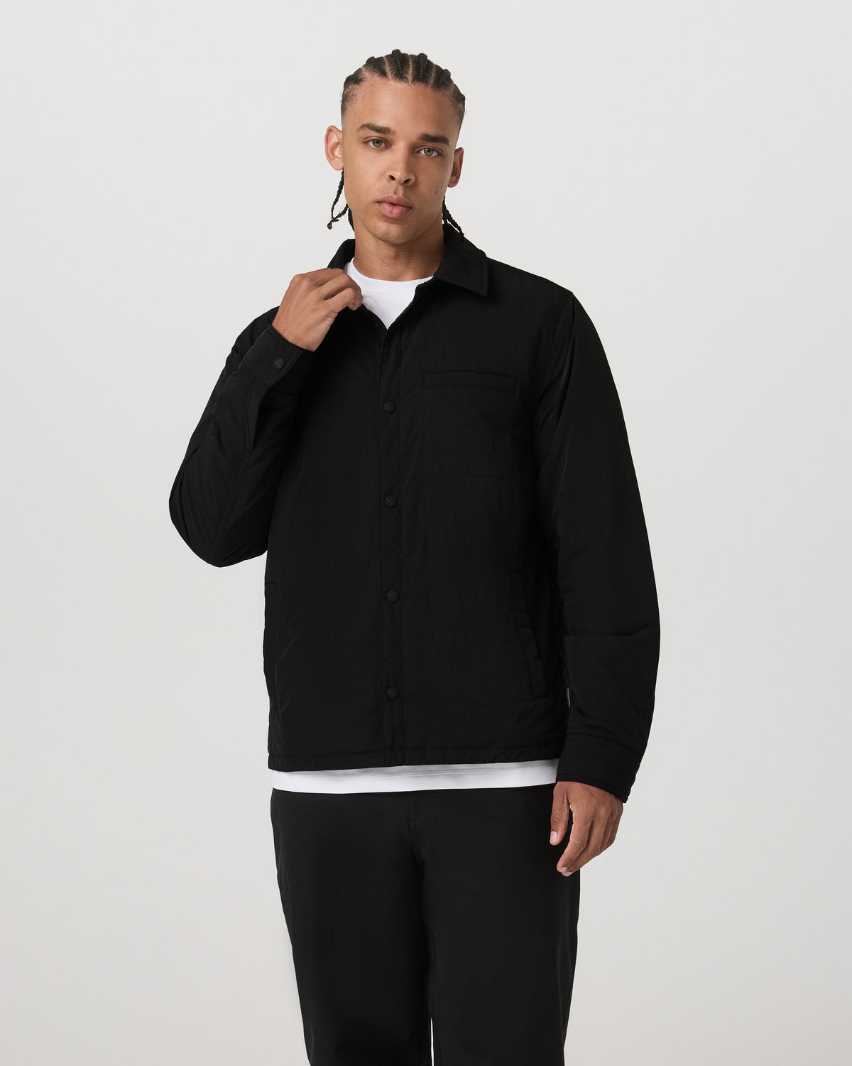 Vuori Nomad Insulated Shirt Jacket Men's Black Jacket