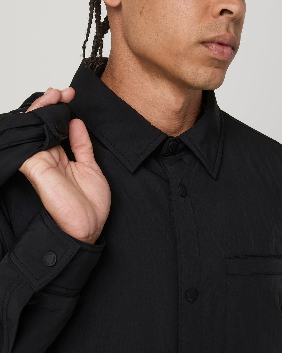 Vuori Nomad Insulated Shirt Jacket Men's Black Jacket