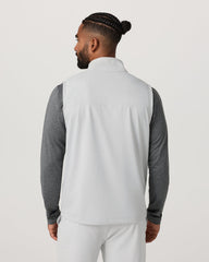 Vuori Sunday Element Vest Men's Frost Grey Full Zip Vest