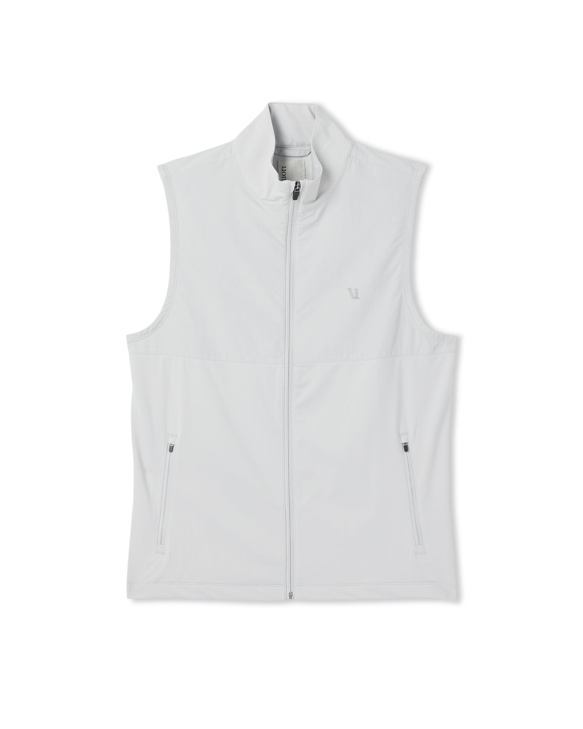 Vuori Sunday Element Vest Men's Frost Grey Full Zip Vest