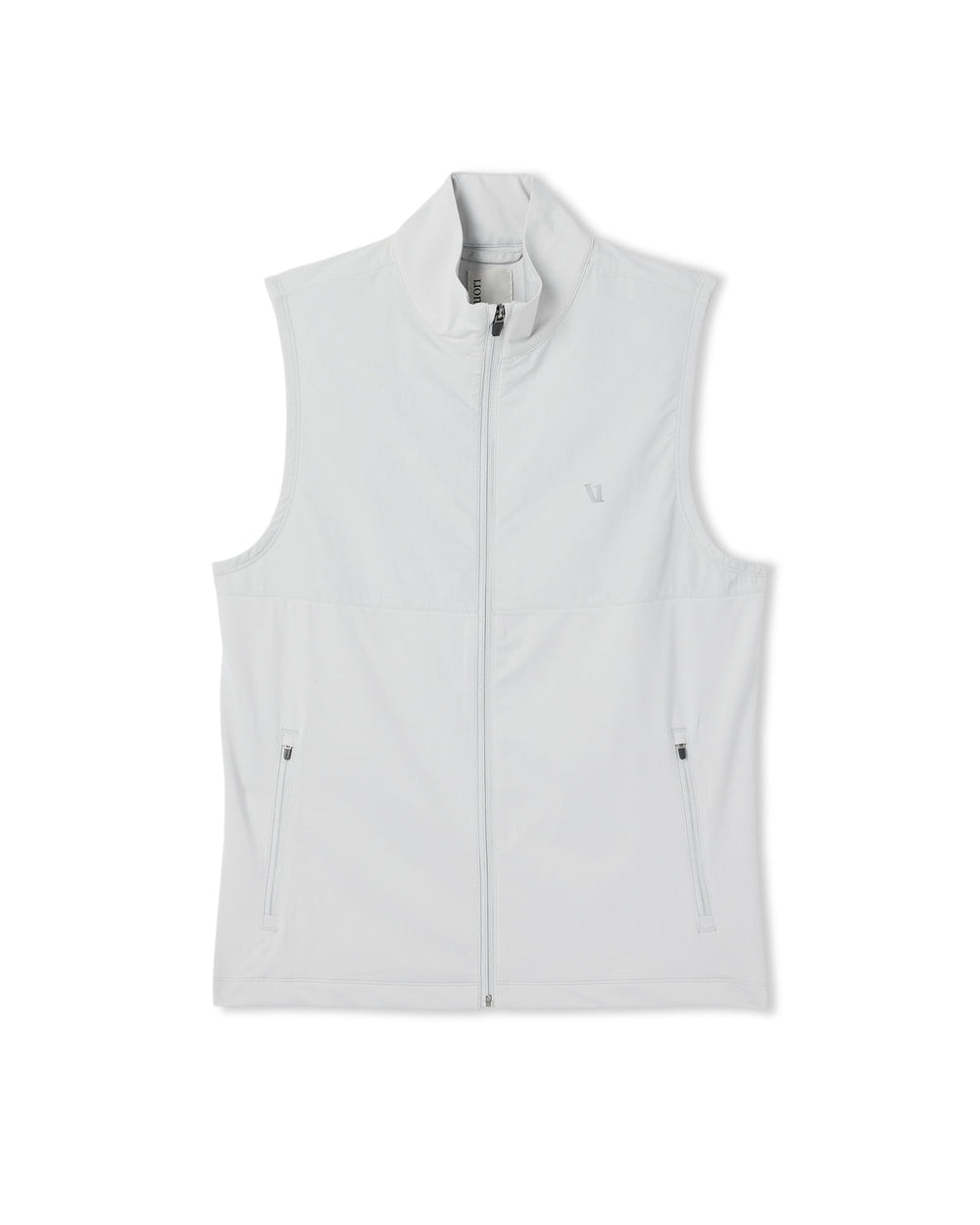 Vuori Sunday Element Vest Men's Frost Grey Full Zip Vest