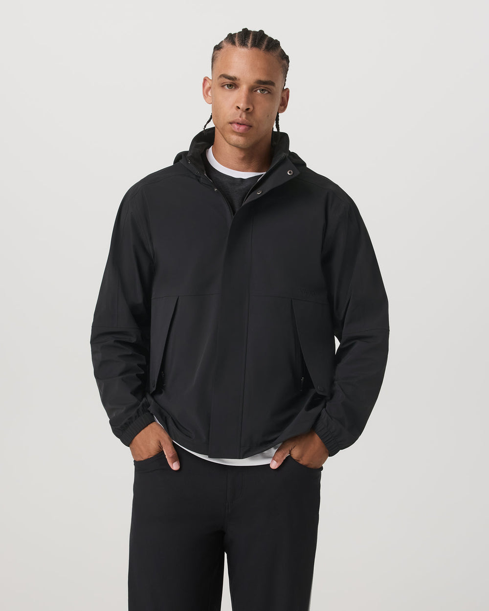 Vuori Stormbreak Jacket Black Lightweight Waterproof Jacket
