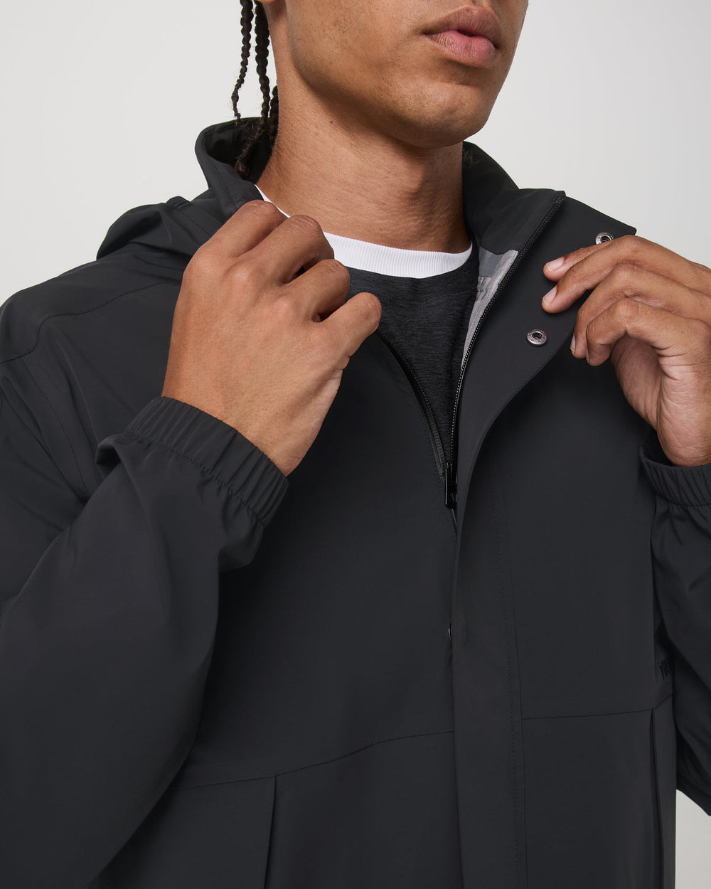 Vuori Stormbreak Jacket Black Lightweight Waterproof Jacket