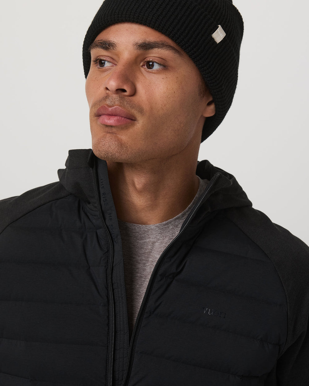 Vuori Steadfast Insulated Hybrid Men's Black Down Jacket