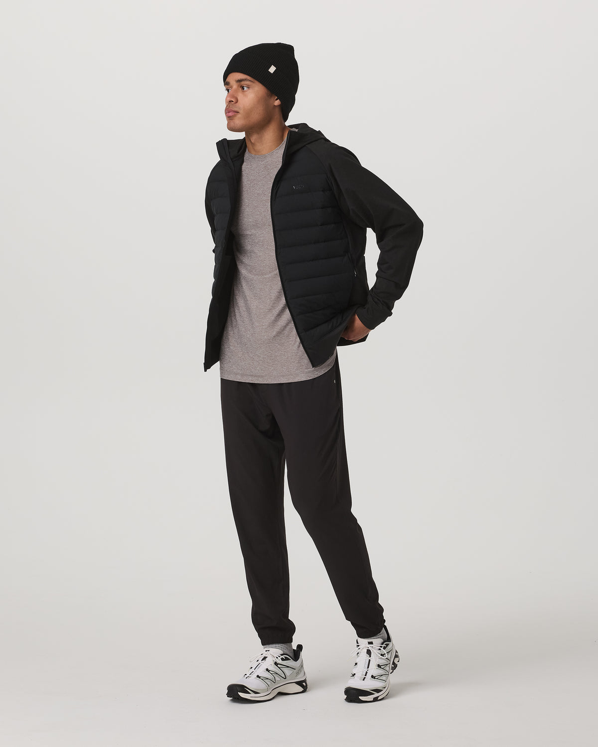 Vuori Steadfast Insulated Hybrid Men's Black Down Jacket