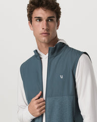 Vuori Sunday Element Vest Blue Sea Heather Full-Zip Vest