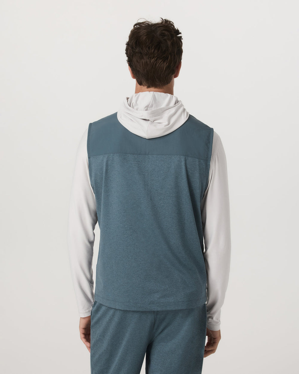 Vuori Sunday Element Vest Blue Sea Heather Full-Zip Vest