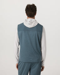 Vuori Sunday Element Vest Blue Sea Heather Full-Zip Vest