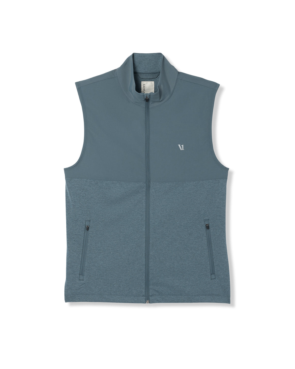 Vuori Sunday Element Vest Blue Sea Heather Full-Zip Vest