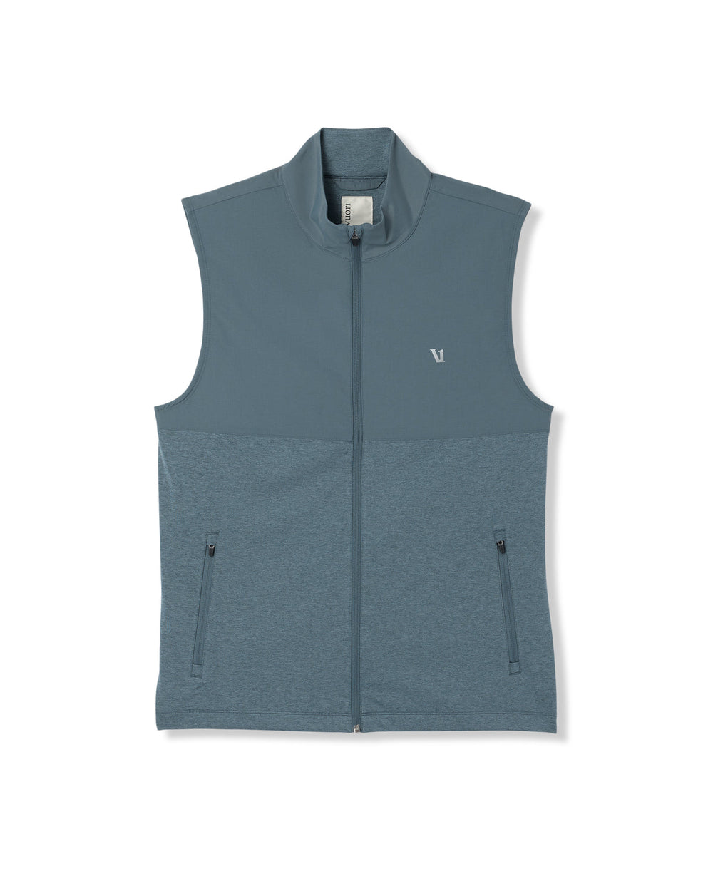 Vuori Sunday Element Vest Blue Sea Heather Full-Zip Vest