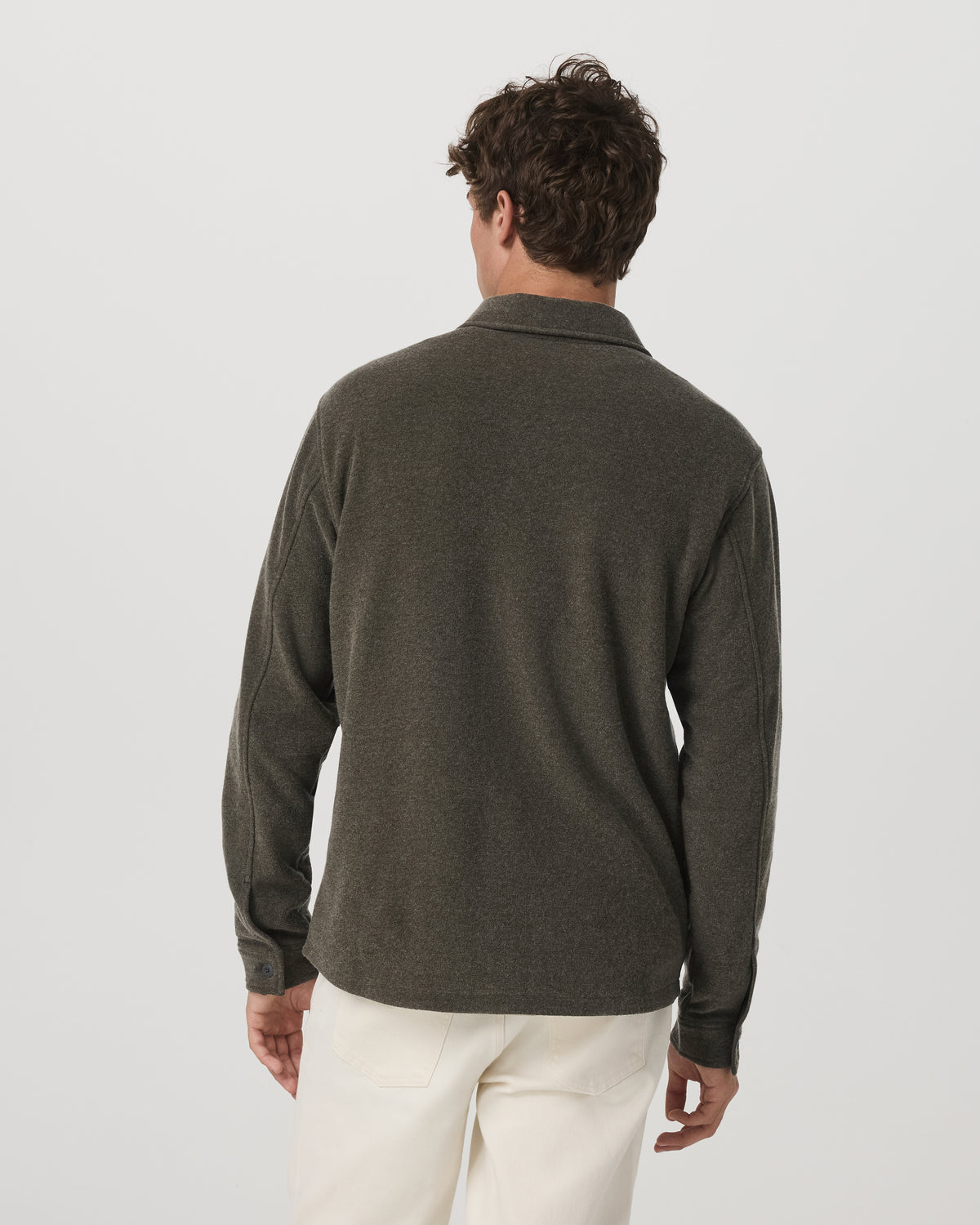 Vuori Beach Fleece Shirt Jacket Dark Oregano Heather Jacket