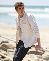 Vuori Coronado Shirt Jacket Salt Heather