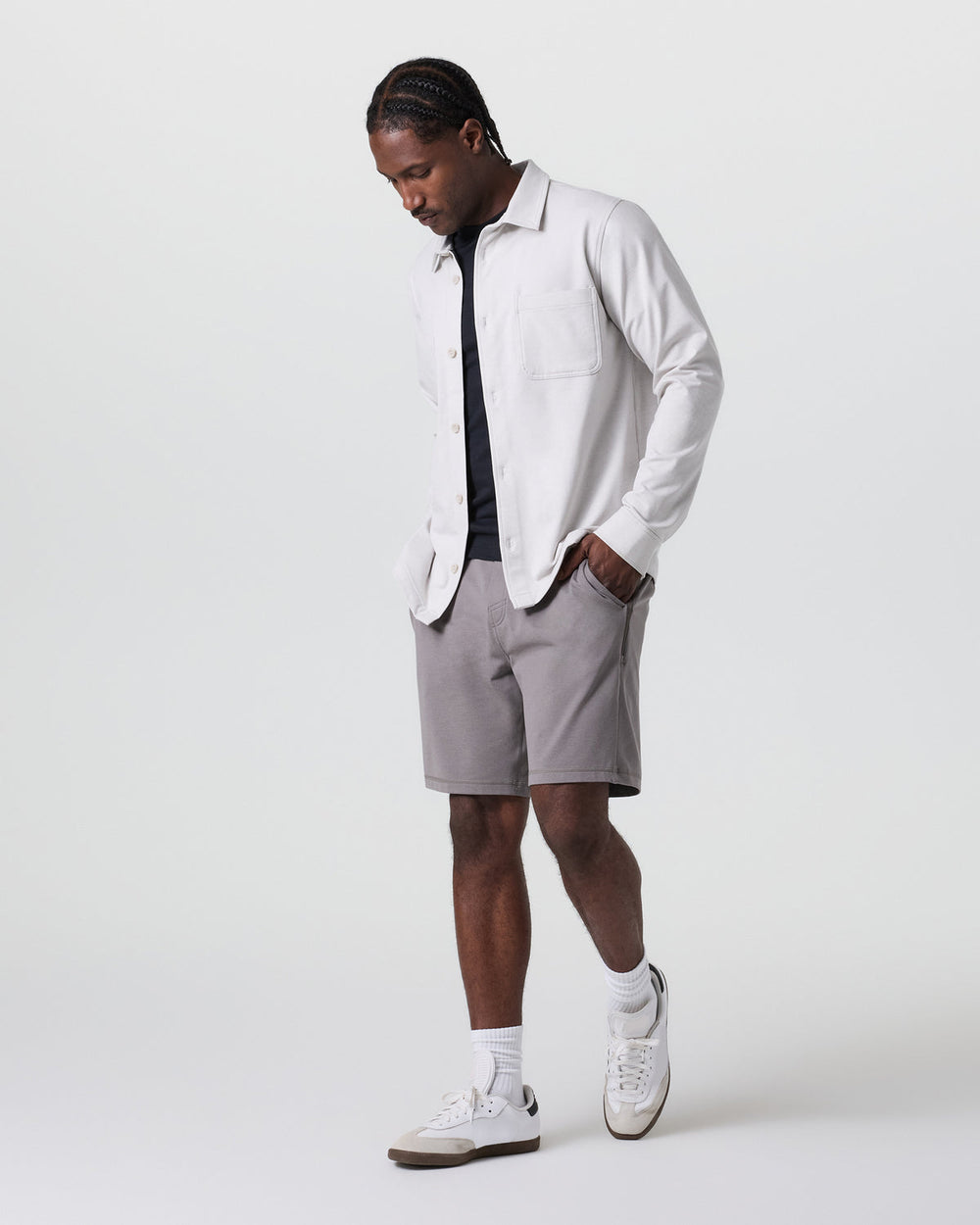 Vuori Coronado Shirt Jacket Salt Heather